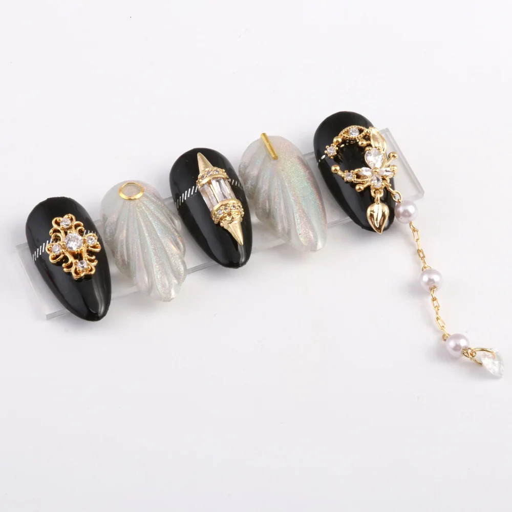 LZ Nail Art Rhinestones Zircon Jewelry Light Diamond Microset Zircon Chain Pendant Decorations 251027