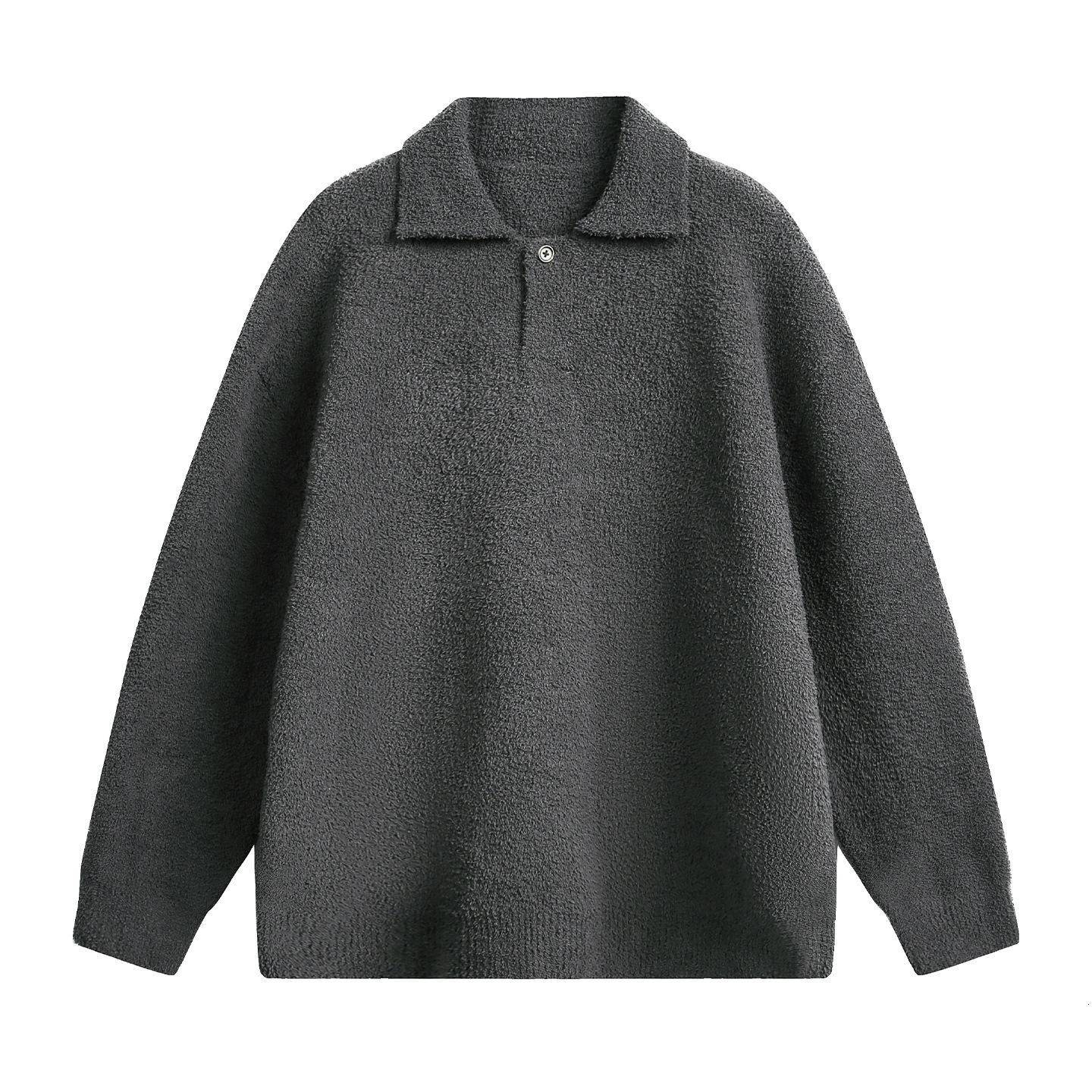 Texture Seagull Collar Sweater For Men Designer Sweater Autumn And Winter New Thickened Warm Half-fleece Turn-down Collar Knitted Top Jacket