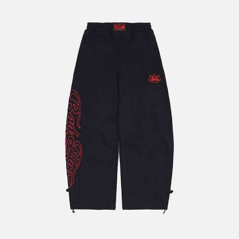 Retro American Spicy Girl Loose Casual Pants Women's Design Sensation Sport Wide Leg Long Trousers L Waist
