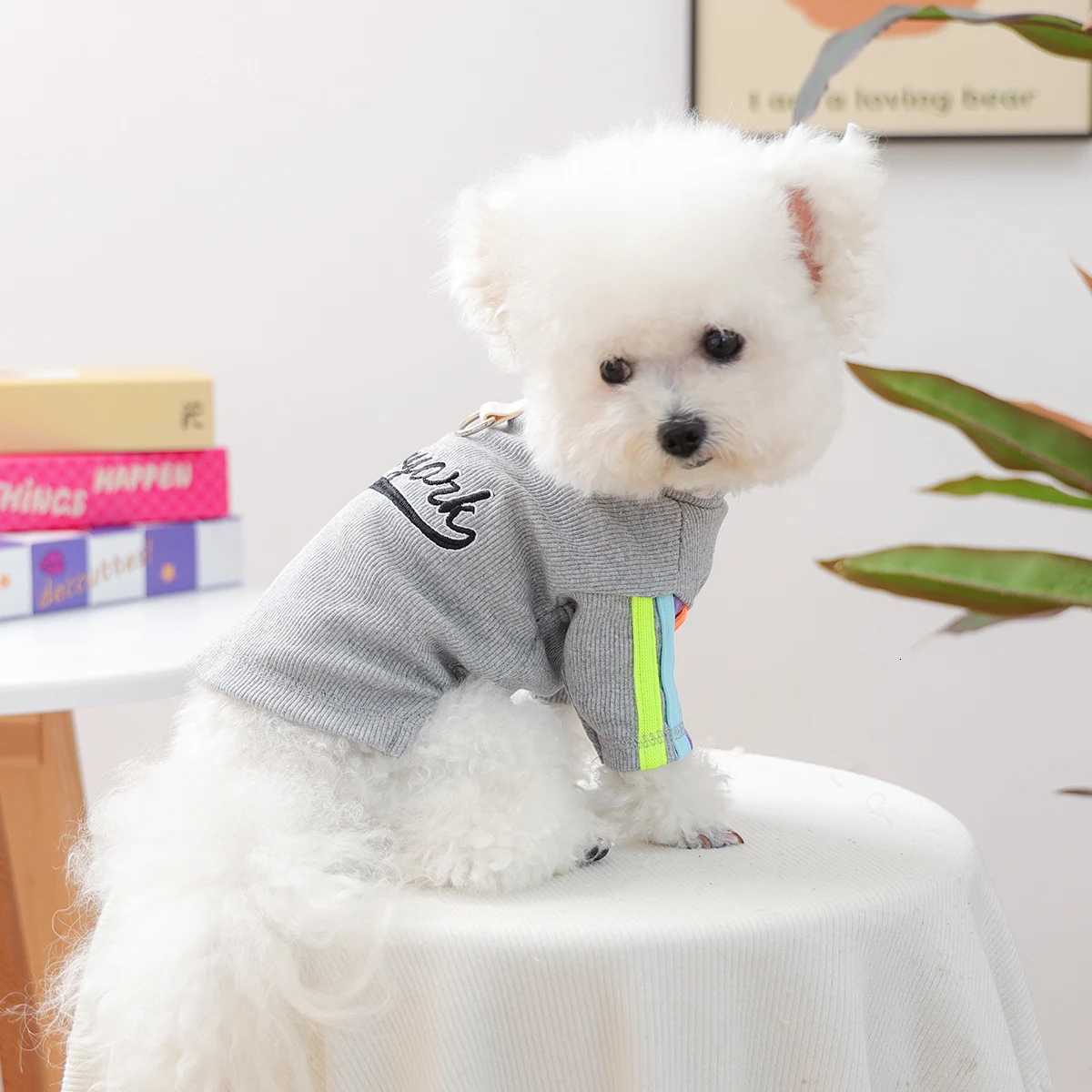 Cute Puppy Clothes Simple and Comfortable Letter Bottoming Shirt Pet Sweater Suitable for Puppies and Cats C251030
