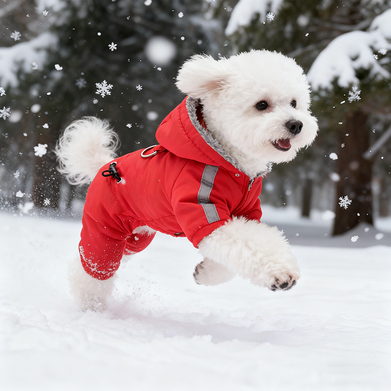 Winter and Autumn Thickened Down Cotton Coats for Small Dogs like Bichon Frise and Teddy Providing Warmth