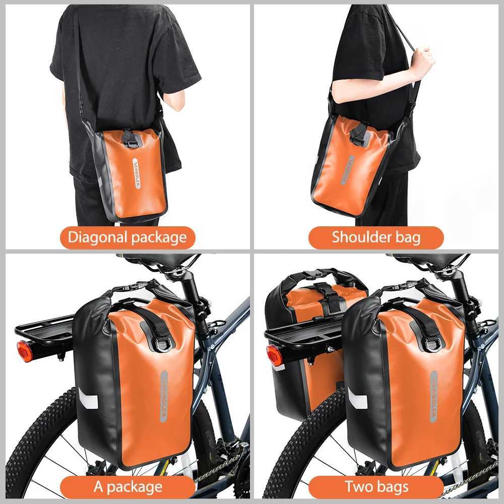 NEWBOLER 10L 20L Waterproof Cycling Bicycle Front Fork Bag Quick Release Bike Rear Seat Trunk Bag Bike Bag Bicycle Accessories H251029