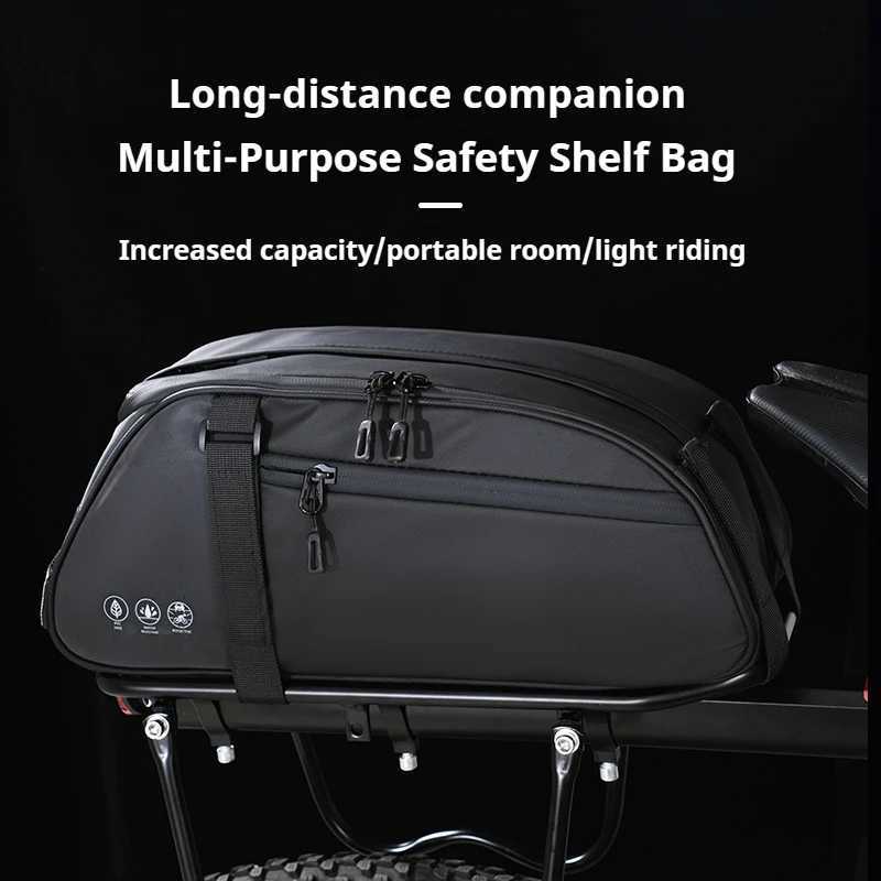 OFFBONDAGE Saddlebag Multifunctional Rack Bag Top Tube Bag Reflective Waterproof Handheld Large Capacity Adjustable Bicycle Bag H251029