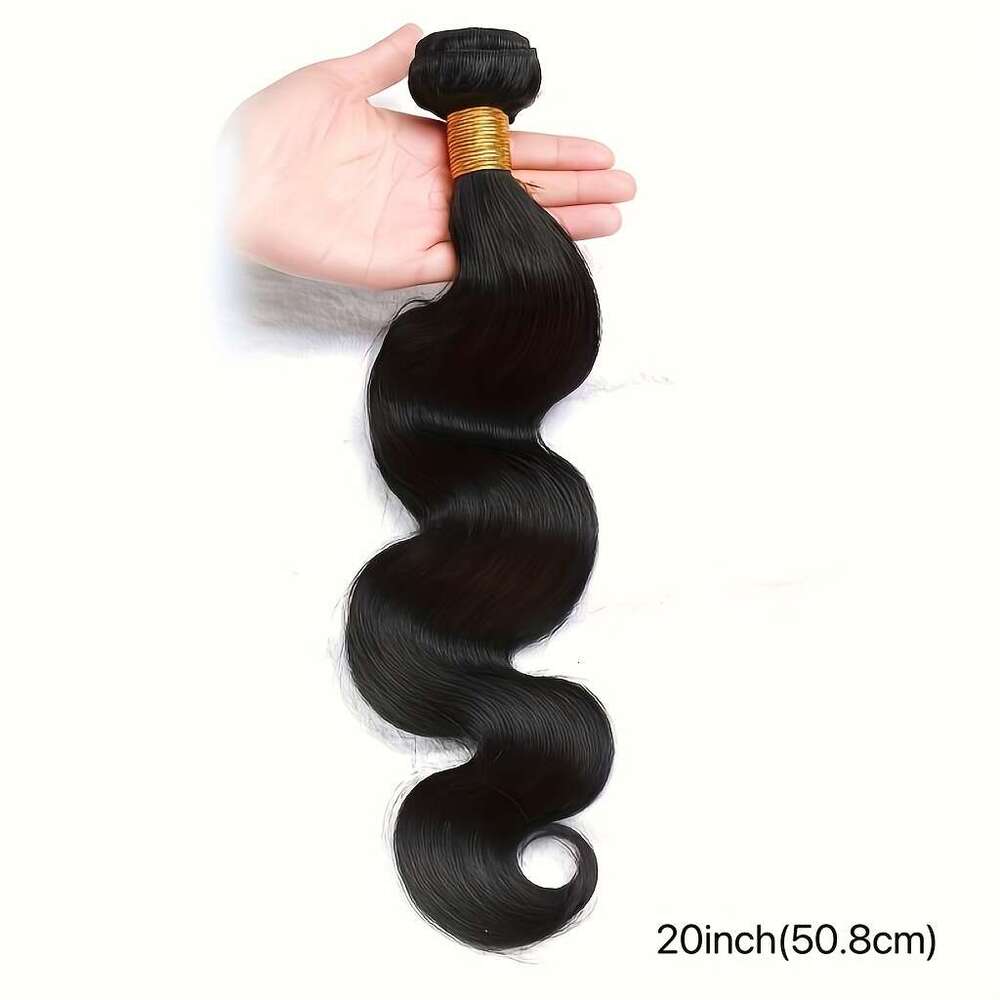 Body 100% Brazilian Virgin 3 5X5 Free Part Lace Human With Closure Color Weaving Extensions Bundles, Hair Bundles For Weaving, Natural Wave Texture, S