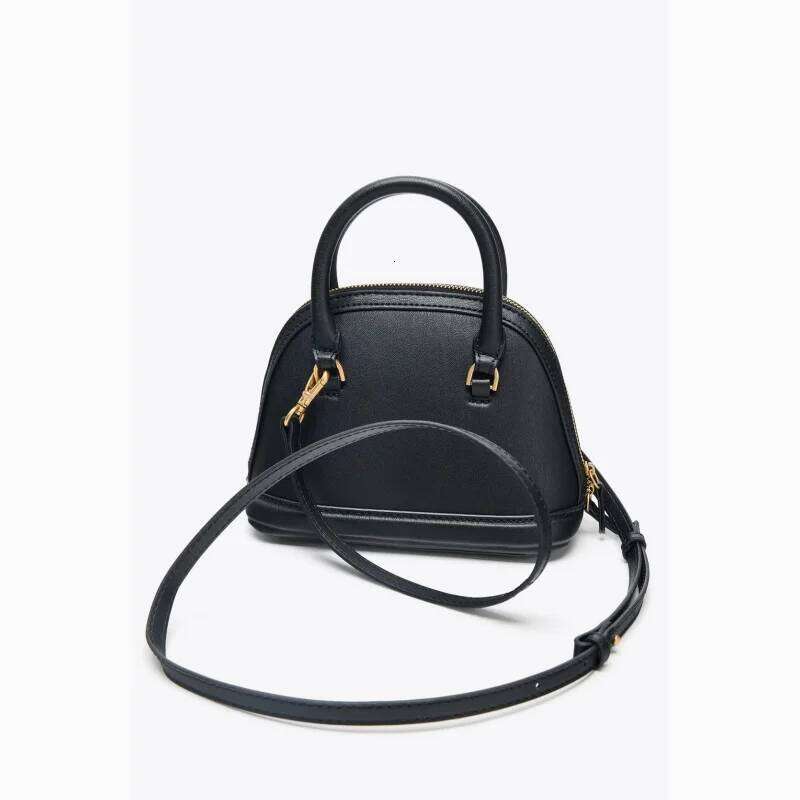 New Designer Mini Handbag, Women's SHELL CITY Bag, Spacious Crossbody For Ladies, Fashionable Shoulder Bag Black