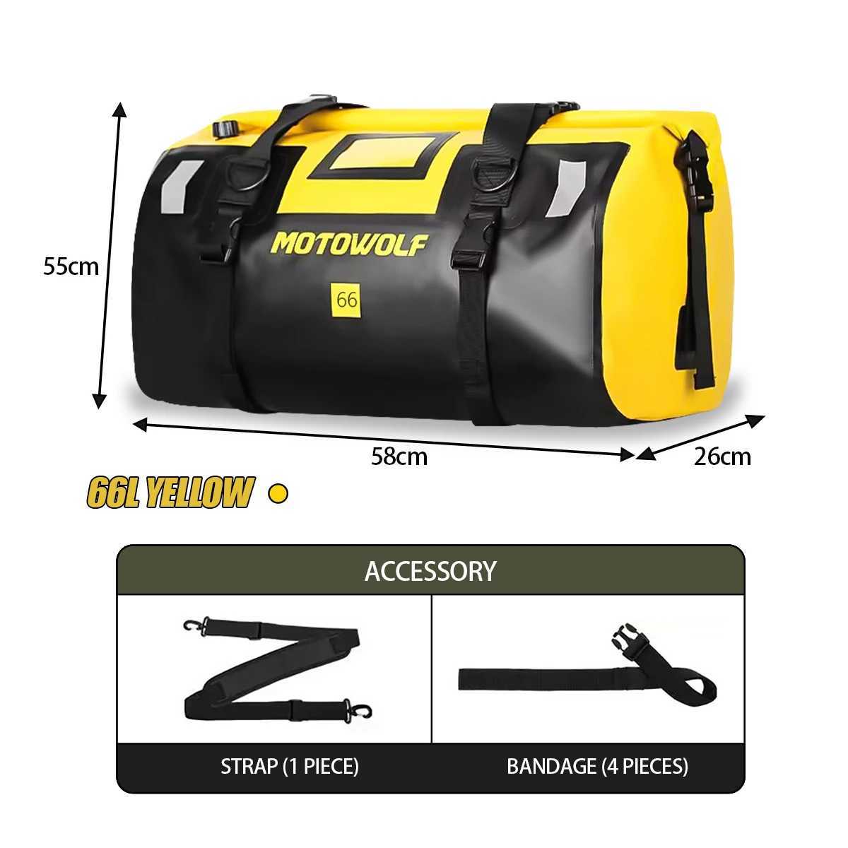 Motorcycle Waterproof Tail Bag Travel Outdoor Dry Luggage Roll Pack Bag 20 4066 Motorbike Luggage Backpack Motorcycle Seat Bag H251029