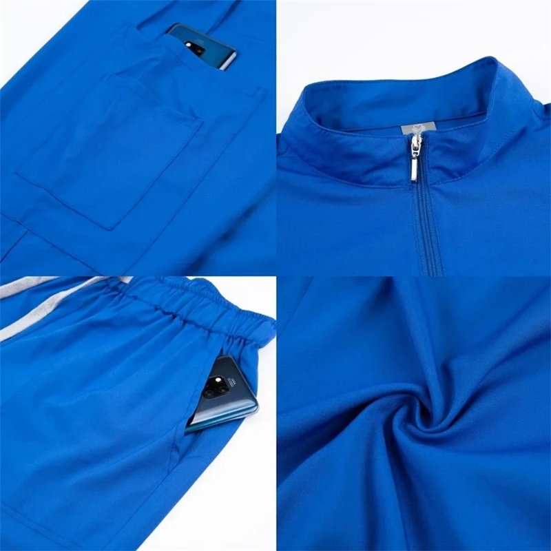 Tops Straight Pants Pet Clinic Nursing Scrubs Uniforms Sets WomenS 12 Color Stretch Uniform Summer Scrubs Set 251029