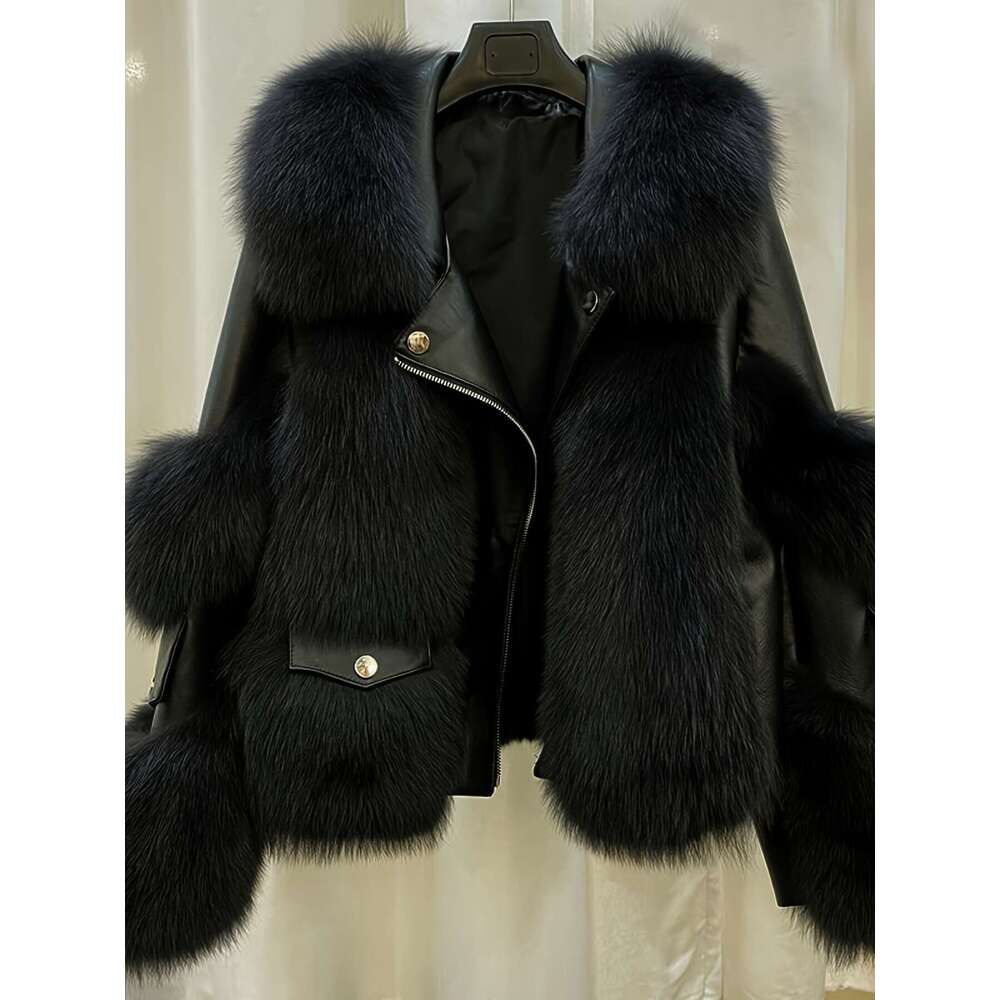 Women S Men S Warm Artificial Fur Coat Jacket Winter Ready Full Zip Outerwear With Plush Collar Soft Golden Tone Hardware Elegant Style Outdoor Activi