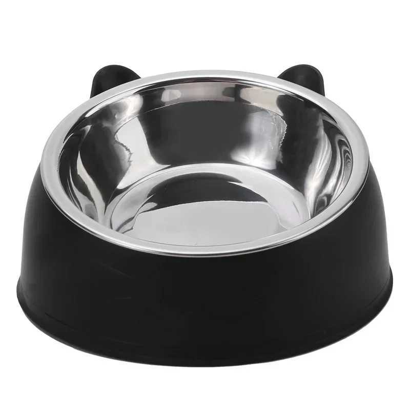 100ML Cat Dog Bowl 15 Degrees Raised Non Slip Puppy Base Cat Food Drinking Water Feeder Tilt Safeguard Neck Pet Bowl Accessories J251113