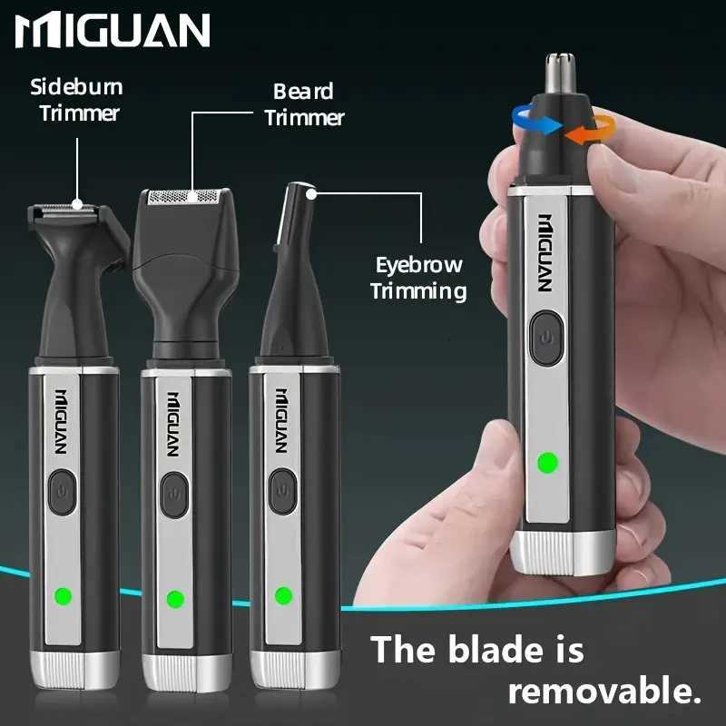 4in1 Professional Grooming Kit USB Rechargeable Nose Ear Hair Trimmer Beard and Eyebrow Razor MenS Personal Care Tools M251030