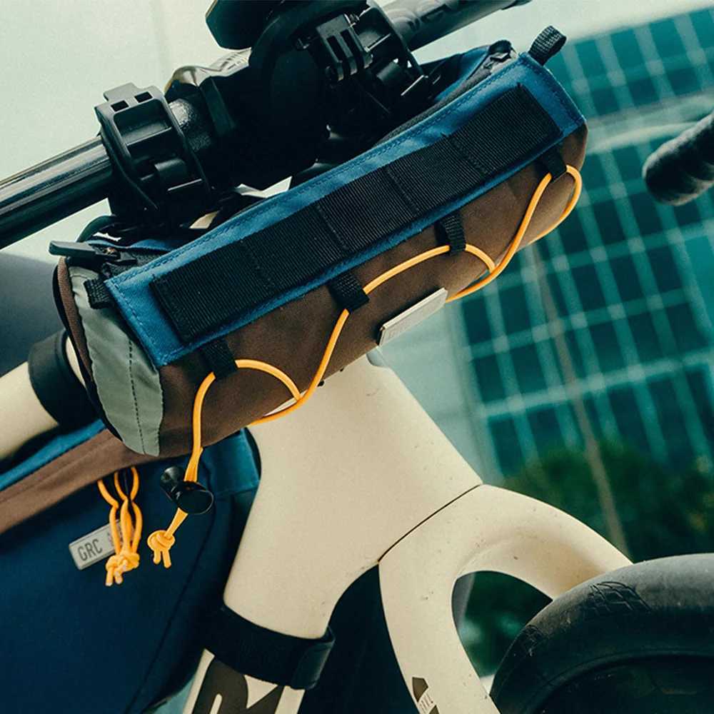 GRC Cylindrical Handlebar Bike Bag MultiFunction Waterproof Storage Reflective Front Bag for Bicycle H251029