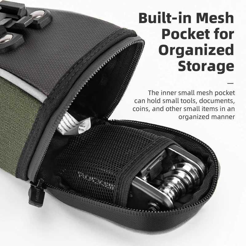 ROCKBROS Bicycle Saddle Bag Portable Waterproof Cycling Seat Tail Pouch Ciclismo Seatpost Backpack Storage Rear Bag Pannier H251029