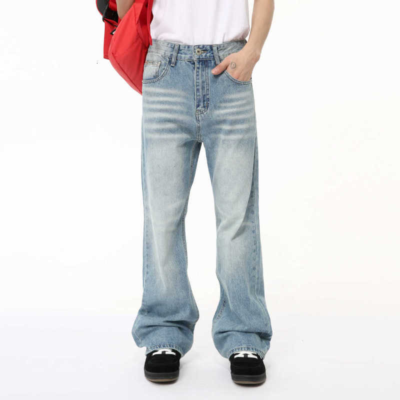 Men's Jeans Man Clothing | Summer New American Style Washed Light Color Draped Jeans