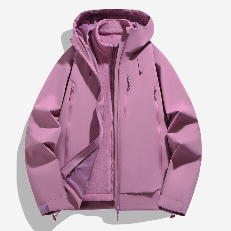 Trendy Outdoor Jacket For Men And Women Detachable 3-in-1 Designer Jacket Waterproof Windbreaker For Autumn And Winter Mountaineering Jacket