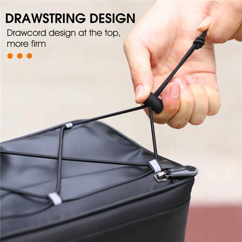 WEST BIKING Bicycle Rear Seat Bag 4L Large Capacity Reflective Waterproof Bike Rack Bag With Rain Cover MTB Road Bike Accessory H251029