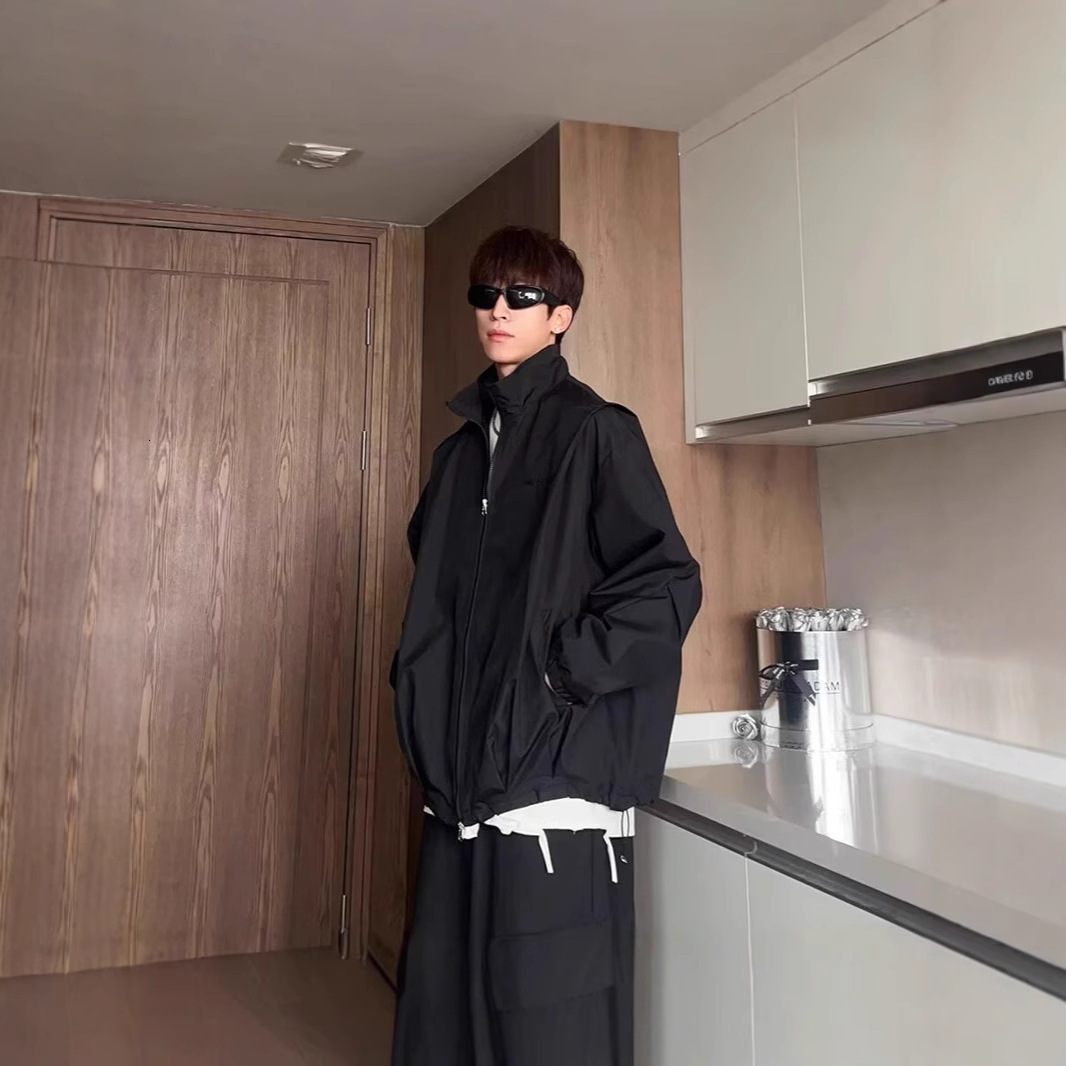 Youth Outdoor Stand Designer Coat Collar Jacket For Men And Women 2025 New Spring And Autumn Loose Casual Jacket Top