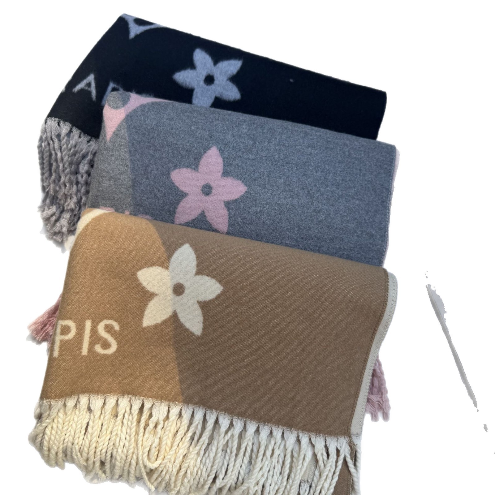 Designer free shipping scarves 2025 High-Quality medium to long thick scarf fashionable and warm imitation cashmere scarf Experience white black