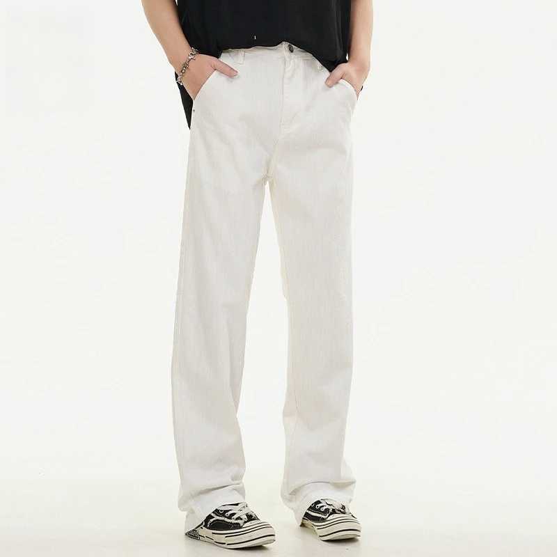Good Quality Mens Casual Pants Summer Fashion Solid Color Textured Simple Basic Straight Trouser Vibe Style Vintage Streetwear J251030
