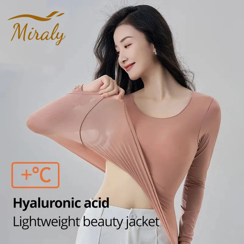 Ultra Thin Seamless Thermal Underwear Women Winter Warm Top 37Constant Temperature Thermo Lingerie Thermal Clothing 251030
