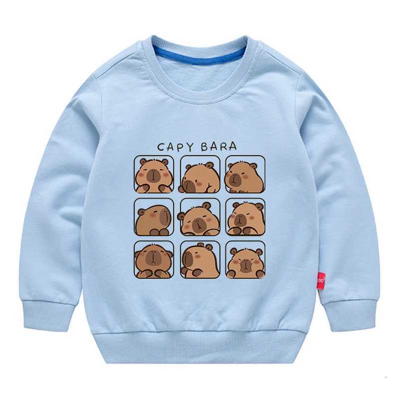 Autumn Children Clothes Funny Capybara Hoodies Kids Girl Boy Spring Cute Animal Cotton Long Sleeve T Shirt Children SweatshirtT251030