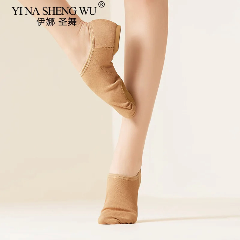 Jazz Shoes Womens Ballet Dance Shoes Elastic Fabric Soft Soled Indoor Training Shoes Adult Classical Dance Yoga Practice Shoes 251023