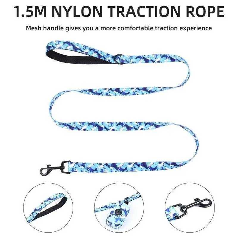 OKKPETS Camo Pet Dog Harness 5 Piece Set With Collar Leash Bow Tie Poop Bag Adjustable Puppy Comfortable No Pull Dog Accessories J251129