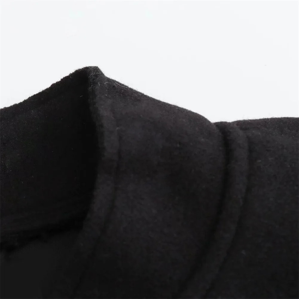 Womens Baseball Suit Loose and Versatile Black Long sleeved Pilot Jacket Coat 251029