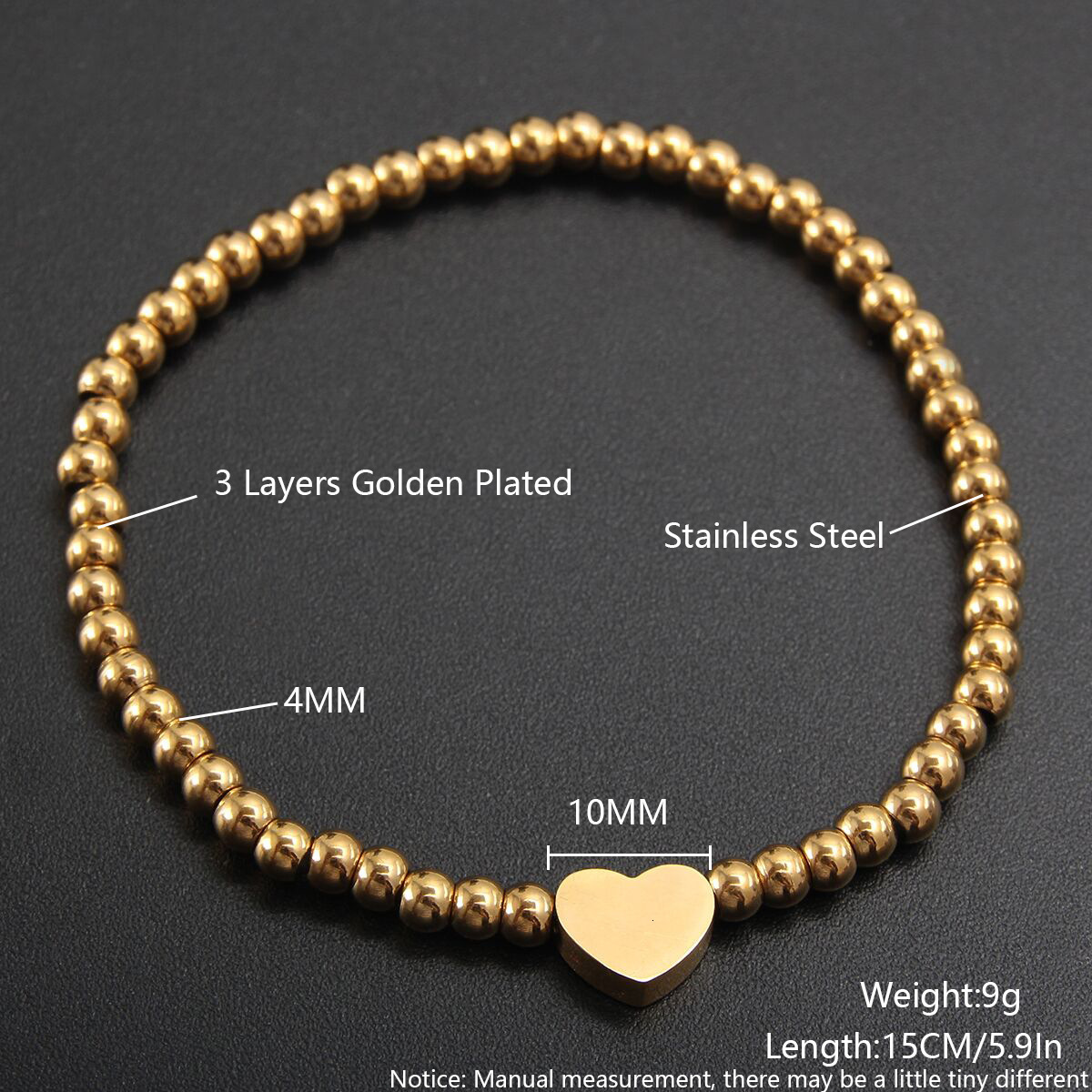New Fashion Gold and Silver FlowerShaped HeartShaped Pearl Beaded Bracelet Versatile Womens Jewelry 250626