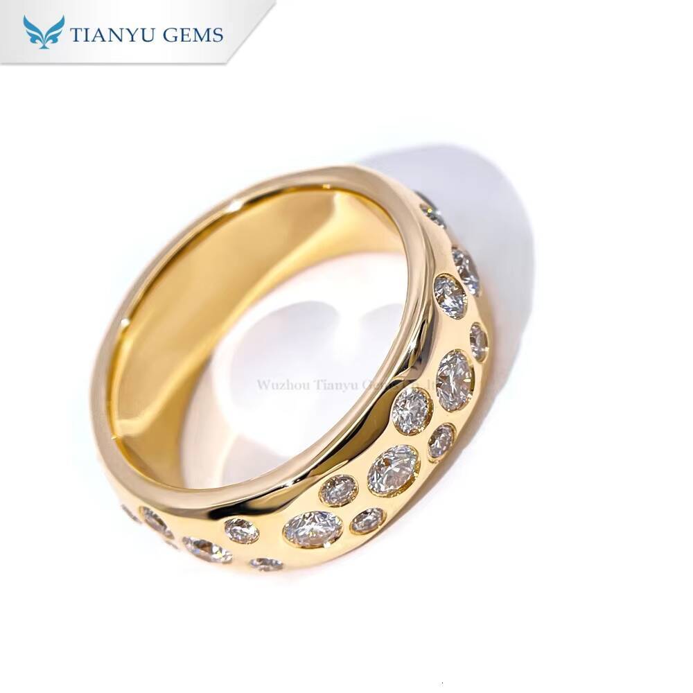 Tianyu Gems Hot Sale Nice Price Lab Diamond Simple Design Wedding Ring for Men