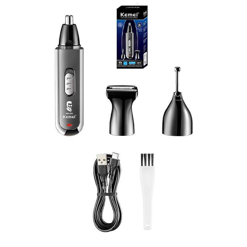 Kemei Multifunction Ear and Nose Hair Trimmer Eyebrow Facial Sideburns Hair Trimmer Men Body Grooming TYPEC USB Rechargeable M251030