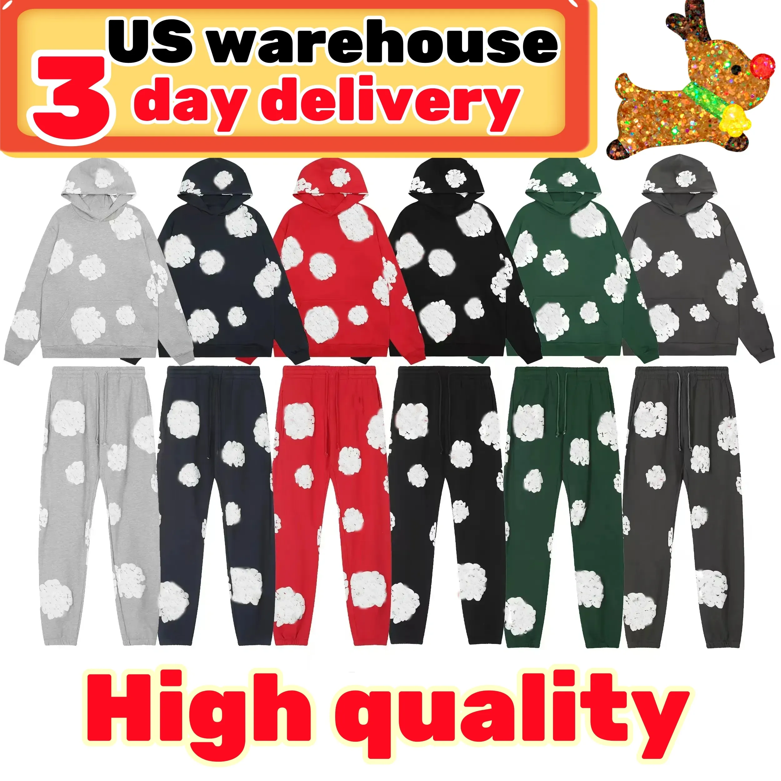 hoodie Men's T-shirt hoodie sleeves sweat Pants shorts suit man pants cotton red black Round neck T-shirt unisex oversized pant