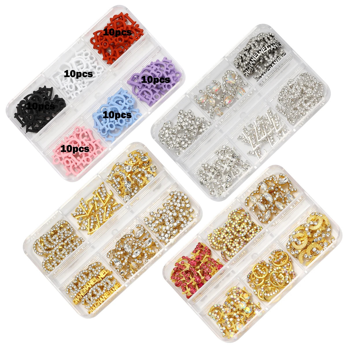 3060pcsSet Y2K Metal Nail Art Decorations Alloy Shiny Rhinestones Pearl Gems Zircon Diamond Charms DIY Nail Accessories 251027