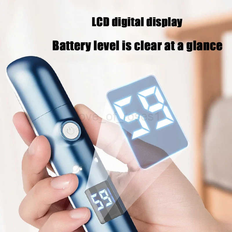 New Electric Nose Hair Trimmer Rechargeable With Digital Display Full Body Wash 3in1 Eyebrow And Nose Hair Trimmer Waterproof Z251030