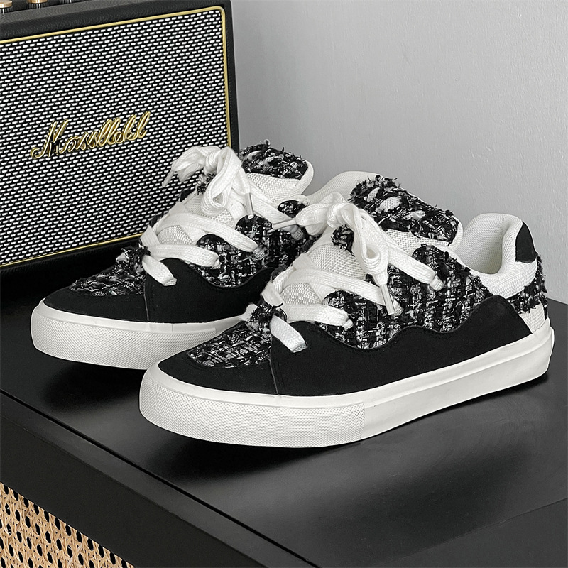 Korean version of small fragrance casual shoes women's autumn new German training shoes bread niche and versatile light skateboard shoes2025