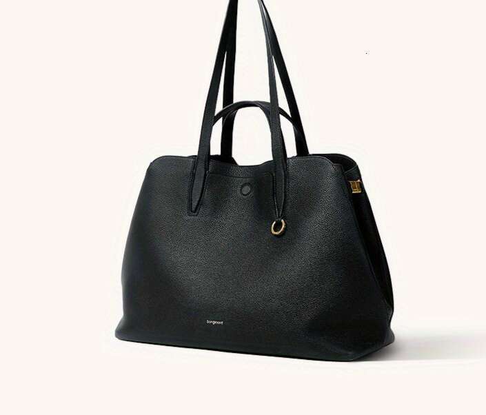 2025 New Head Layer Genuine Leather Tote For Capacity Light Business Design, Magnetic Closure, Versatile Commuter
