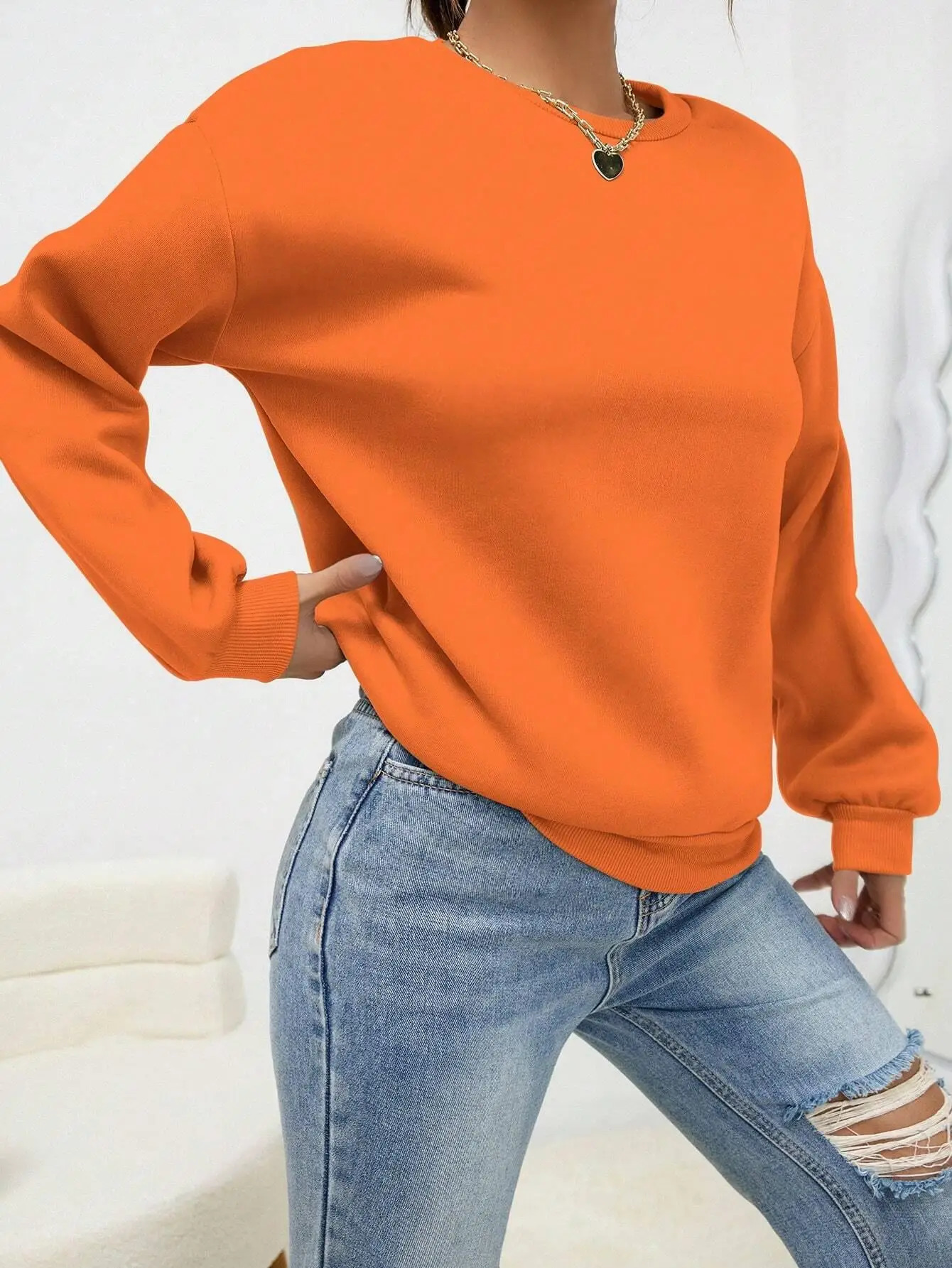 Solid Color Multicolor Woman Hoodie Casual Comfortable Clothing Loose Trendy Sweatshirt Autumn Crewneck Female Pullovers 251030