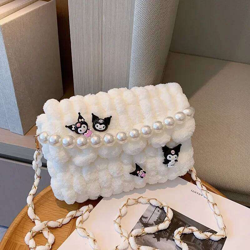 Christmas Diy Hand-Woven Homemade Gift Girlfriend Cute Plush Material Bag 2025 Winter