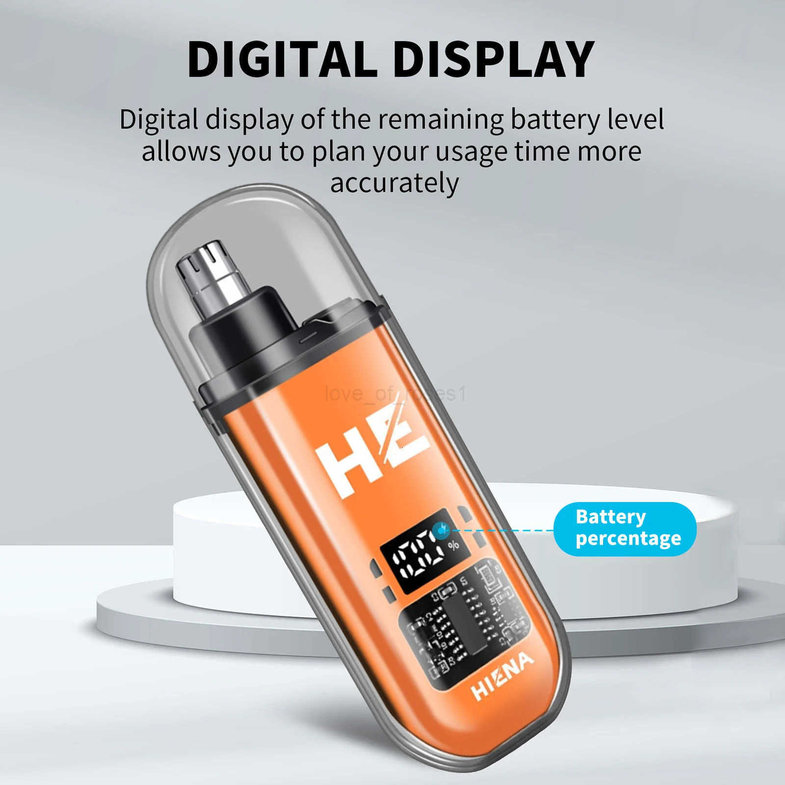 Nose Clippers Facial Hair Trimmer Digital Display Rechargeable Nose Trimmer Gift for Boyfriend Father Birthday Z251030