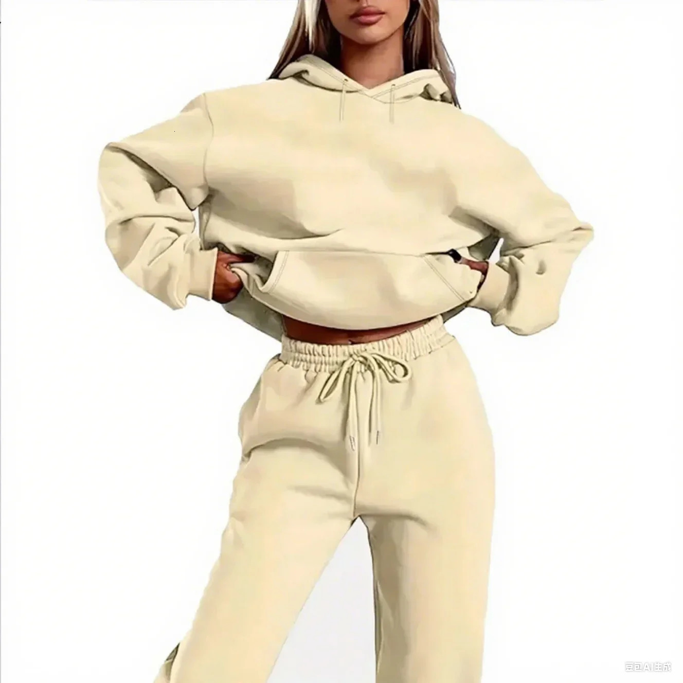 Women Fashion Tracksuit Hoodies and Sweatpants High Quality Ladies Daily Casual Sports Jogging Suit Hooded Outfits 251028