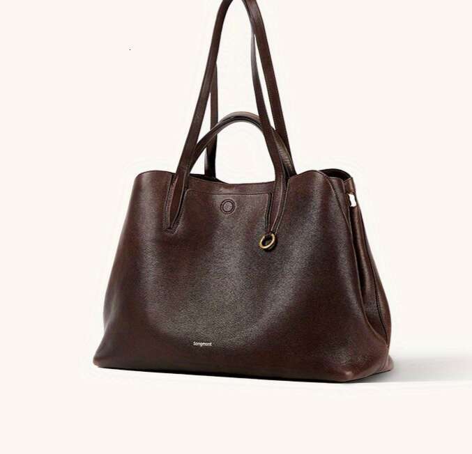 2025 New Head Layer Genuine Leather Tote For Capacity Light Business Design, Magnetic Closure, Versatile Commuter