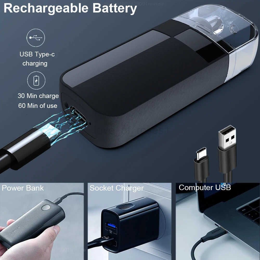 Nose Hair Trimmer Mini Portable Nose Hair Remover Rechargeable Trimmer for Nose and Ears Electric Mens Nose Hair Cutter Clipper Z251030