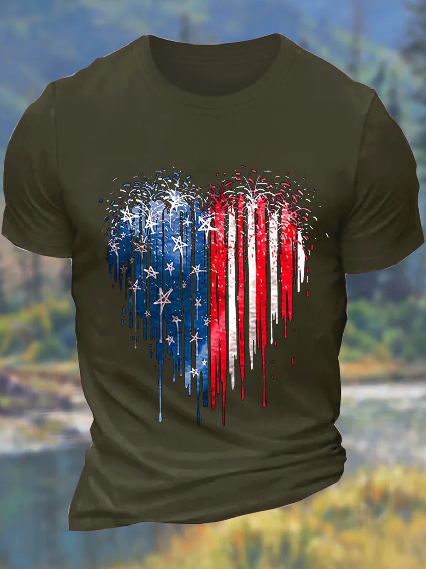 2025 New Arrival Euro-American Independent Site T-Shirt - TT7334 Unisex Style with Round Neck and Print Available in European Sizes and Plus Sizes