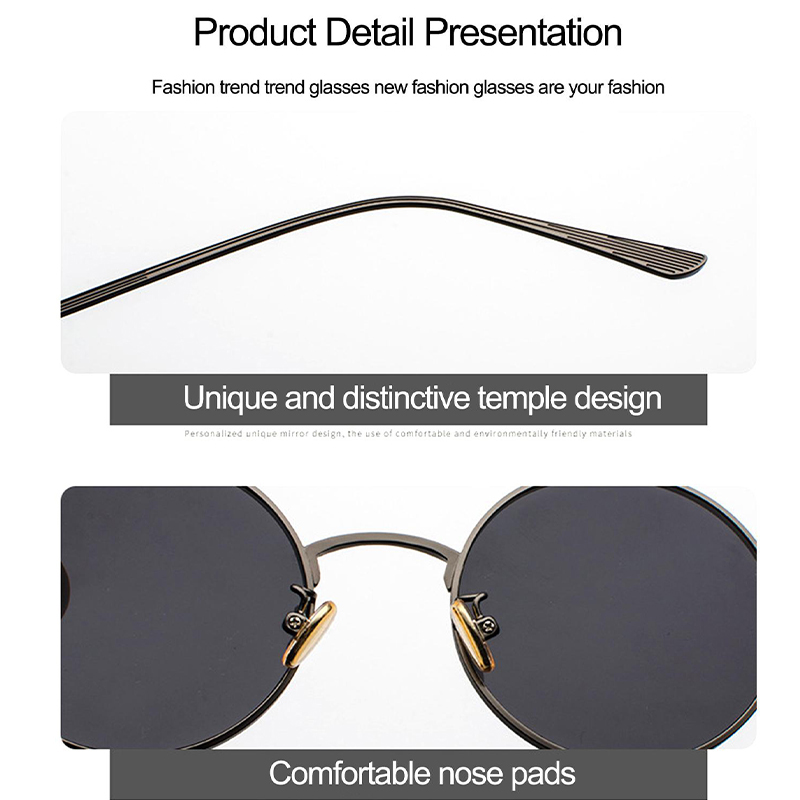 New Cross-Border Men's Polarized Sunglasses Retro Punk Style Women's Metal Small Round Frame Driving Sun Protection Sunglasses