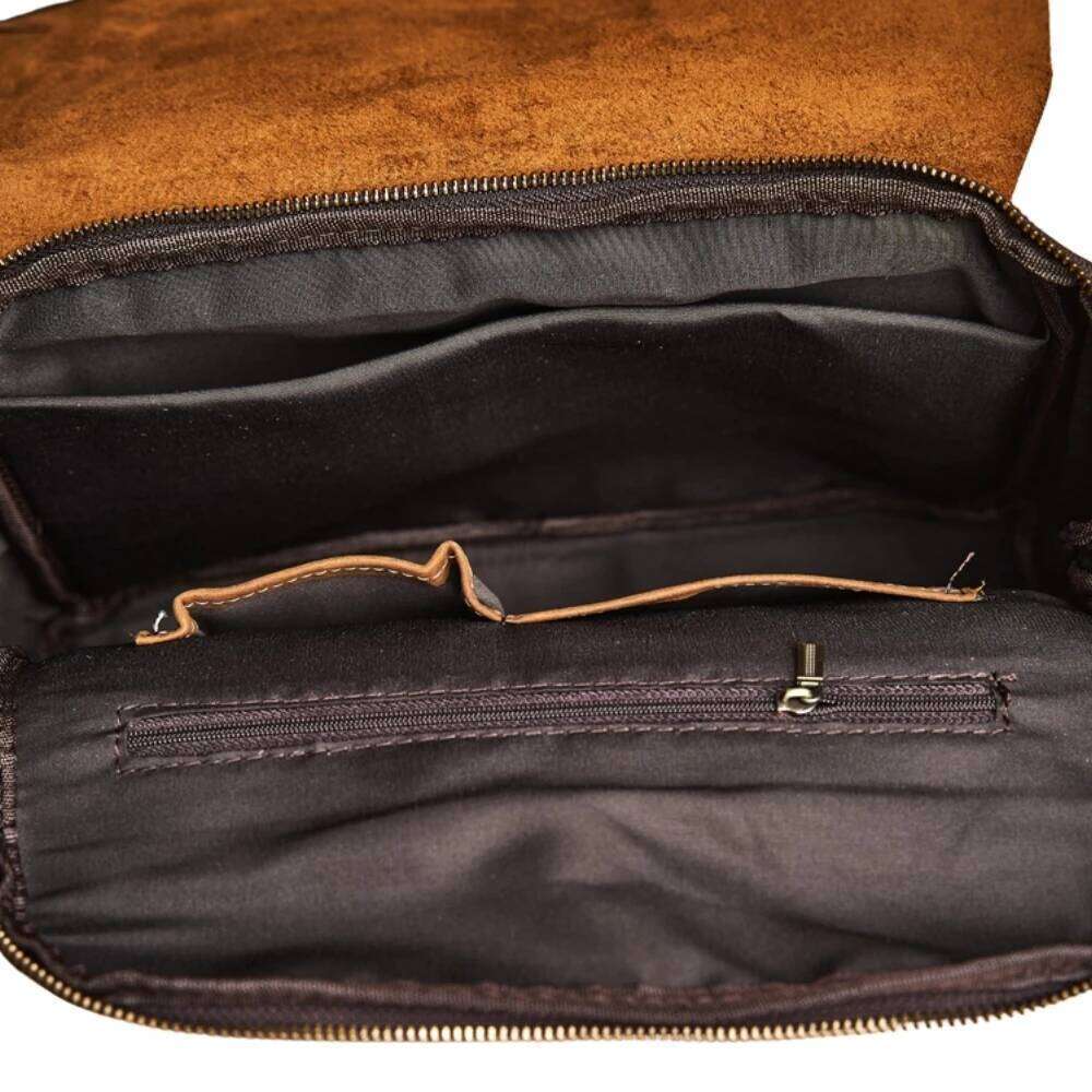 Designer bag 52 PHILI BULL Genuine Leather Men's Vintage Fashion Shoulder Crossbody Casual Commuter Messenger Bag Retro Style