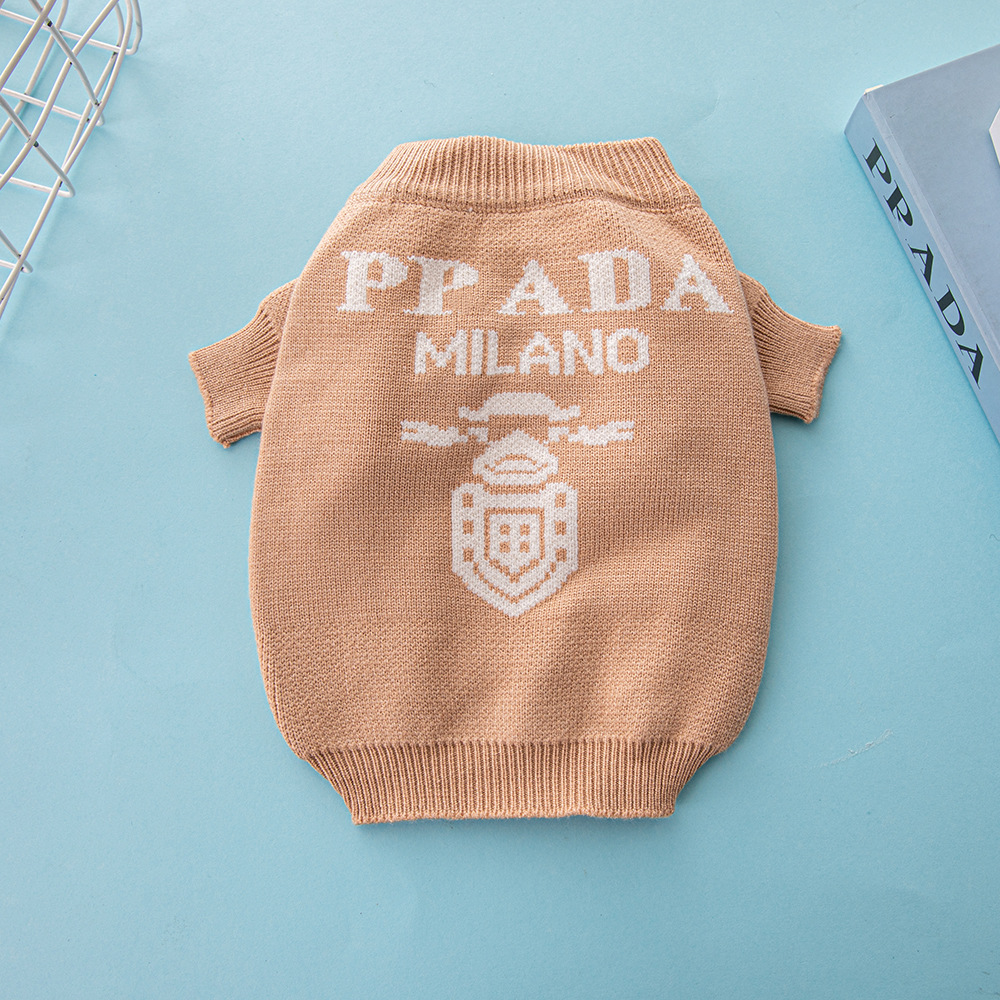 Cozy Knit designer dog clothes Pet Sweater for Dogs Cats Ribbed Turtleneck, Stretchy Short Sleeves, Warm Winter Pullover (4 Colors)