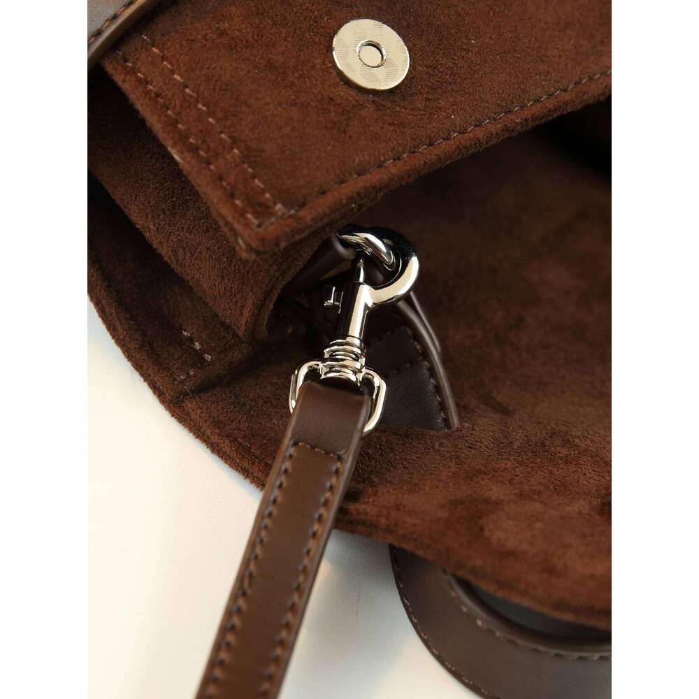 Designer Bag Luxury Bag Women's Trendy Square-shaped Handbag: Sleek Black & Brown Vegan Suede Shoulder Bag Ideal for Fall/Wintry Outfits