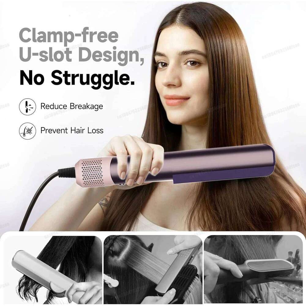 Professional 2IN1 Hair Dryer&Straightener 1300W Quick Dry Air Function Strait Ions Flat Iron Long Lasting Wet&Dry Styling Tool