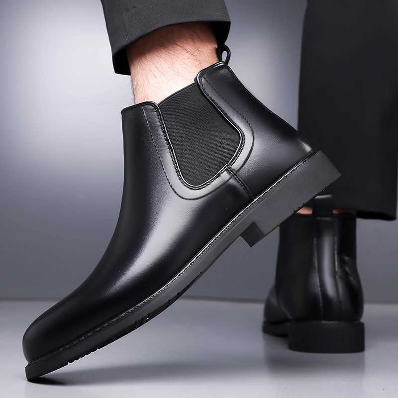 2025 Autumn Business Casual leather mens Comfortable and fashionable Chelsea ankle boots Z251029