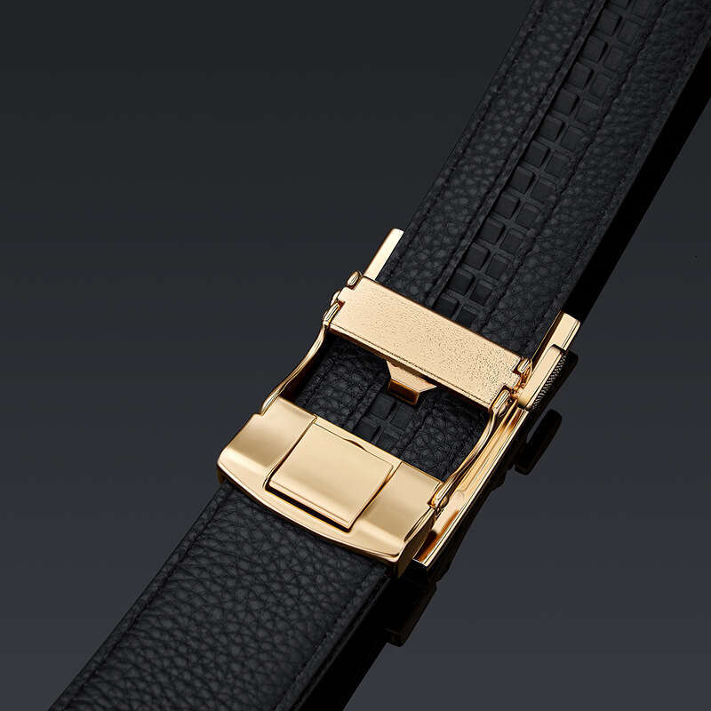 High-end Alloy Surface PVC Leather Business Versatile Men's Belt New Model