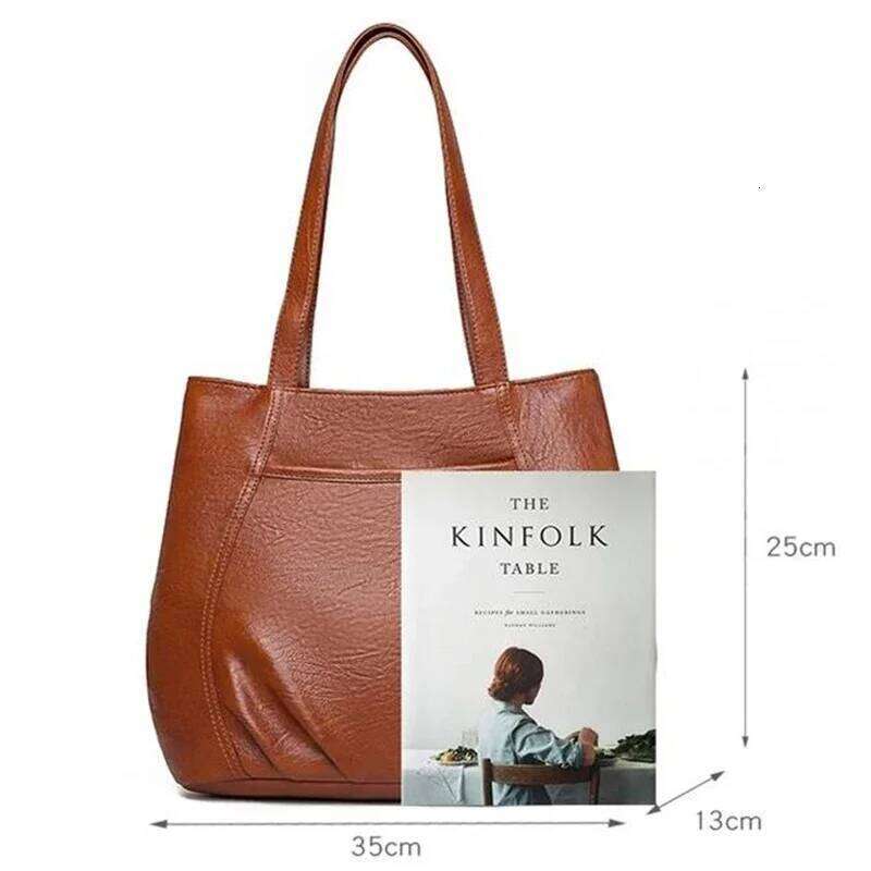 Retro Leather Handbag Ladies Shoulder Tote For Women Large Capacity Crossbody Bag Fashion Brand Top Bags
